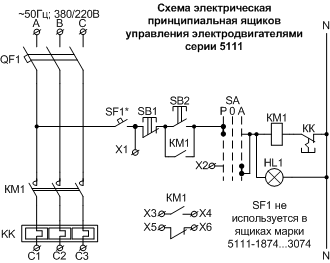 Схема электрическая принципиальная РУСМ5111-3074